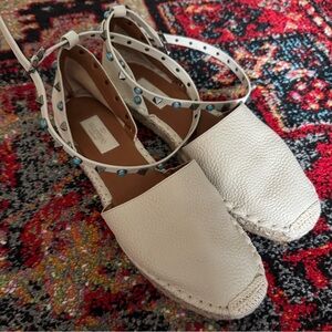Valentino Garavani Rockstud Rolling leather d'Orsay espadrille